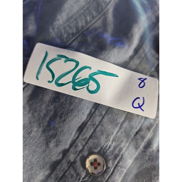 Howe Shirt Mens Medium Button Up Blue Casual Short Sleeve‎ Creates - Picture 9 of 9